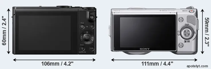 Comparison LX15 or NEX-5 rear