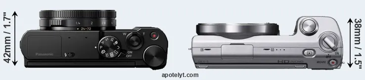 Compare LX15 versus NEX-5 top