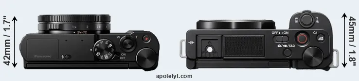 Compare LX15 versus ZV-E10 top