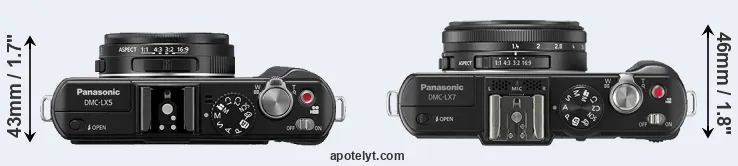 Compare LX5 versus LX7 top