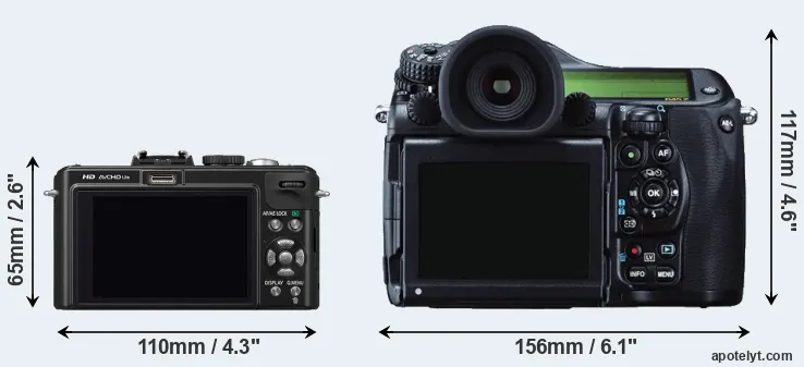 Comparison LX5 or 645Z rear