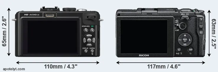 Comparison LX5 or GR II rear