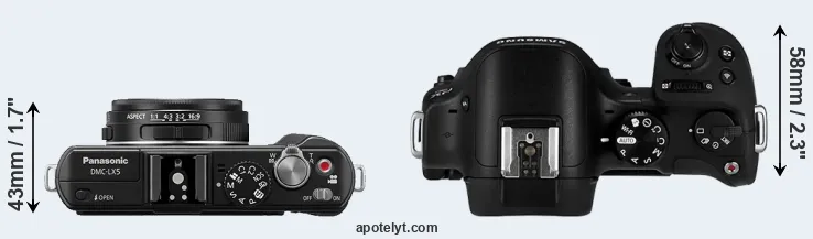 Compare LX5 versus NX30 top