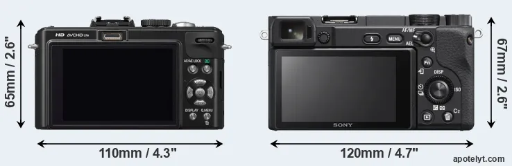 Comparison LX5 or A6400 rear