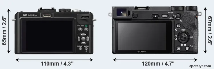 Comparison LX5 or A6500 rear