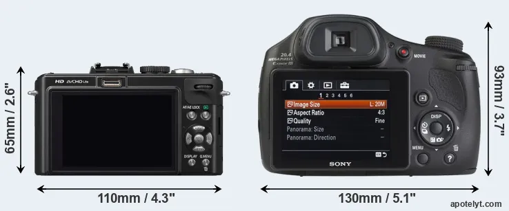Comparison LX5 or HX350 rear