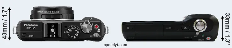 Compare LX5 versus NEX-3 top