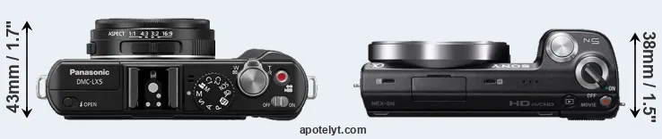 Compare LX5 versus NEX-5N top