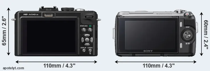 Comparison LX5 or NEX-C3 rear