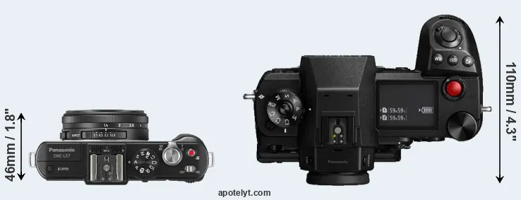 Compare LX7 versus S1H top