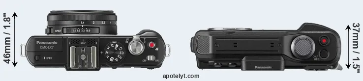 Compare LX7 versus TS7 top