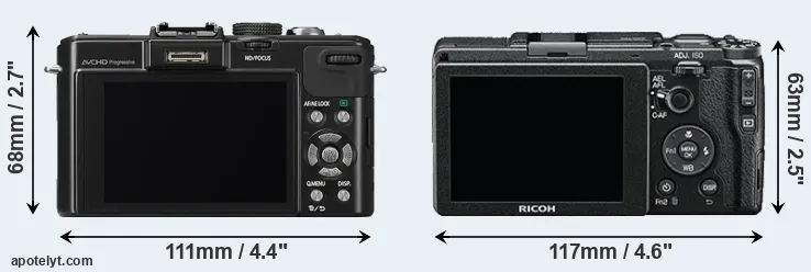 Comparison LX7 or GR II rear