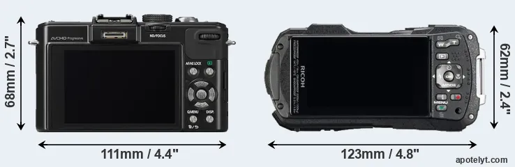 Comparison LX7 or WG-60 rear