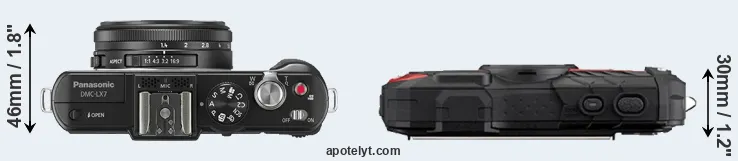 Compare LX7 versus WG-60 top
