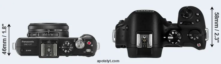 Compare LX7 versus NX30 top