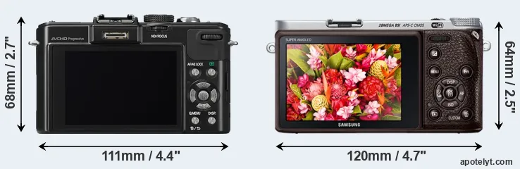 Comparison LX7 or NX500 rear