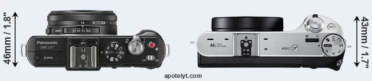 Compare LX7 versus NX500 top