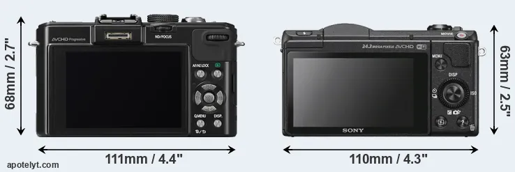 Comparison LX7 or A5100 rear