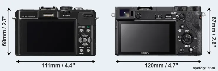 Comparison LX7 or A6500 rear