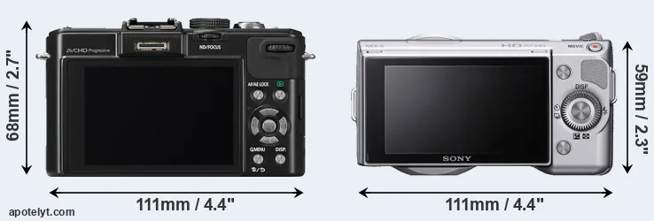 Comparison LX7 or NEX-5 rear