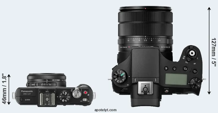 Compare LX7 versus RX10 III top
