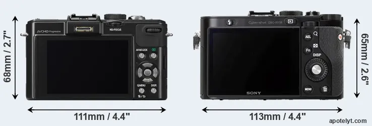 Comparison LX7 or RX1R rear