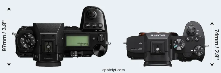 Compare S1 versus A7 III top