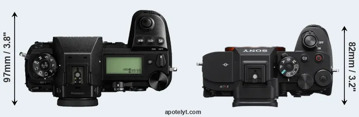 Compare S1 versus A7R V top