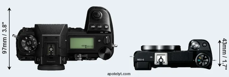 Compare S1 versus NEX-6 top