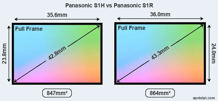 Panasonic S1H and Panasonic S1R sensor measures