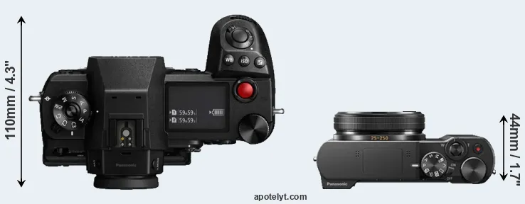 Compare S1H versus TZ100 top