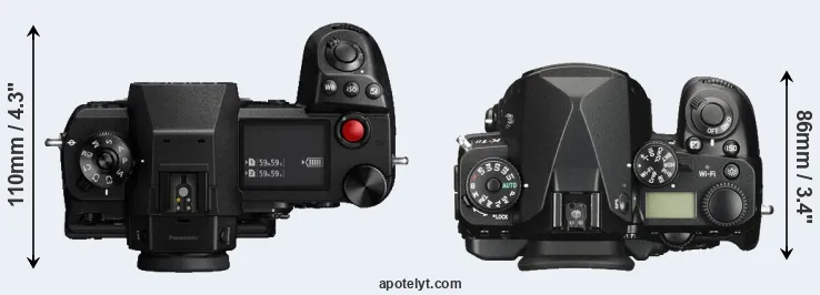 Compare S1H versus K-1 II top