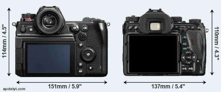 Comparison S1H or K-1 rear