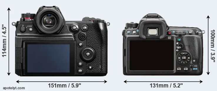 Comparison S1H or K-3 II rear