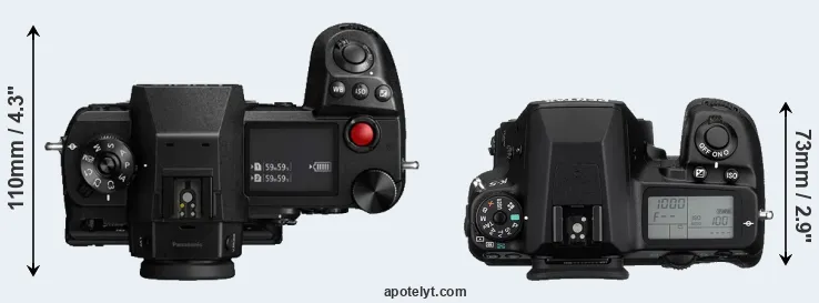 Compare S1H versus K-5 top