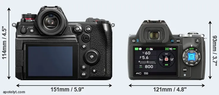 Comparison S1H or K-S1 rear