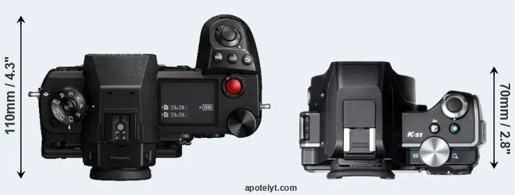 Compare S1H versus K-S1 top