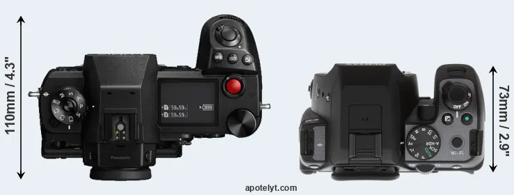 Compare S1H versus K-S2 top