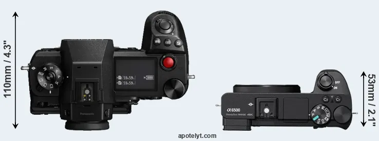 Compare S1H versus A6500 top