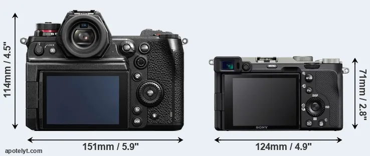 Comparison S1H or A7C rear