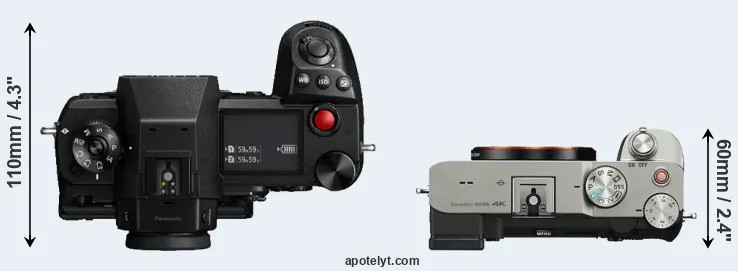 Compare S1H versus A7C top
