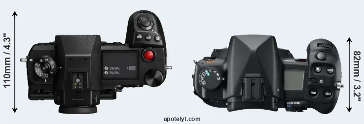 Compare S1H versus A850 top