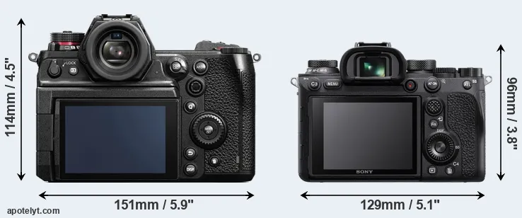 Comparison S1H or A9 II rear