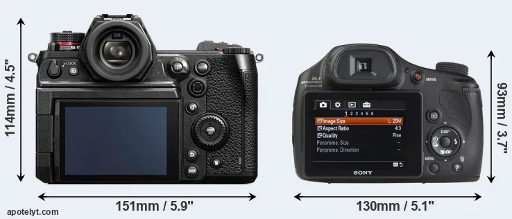 Comparison S1H or HX350 rear