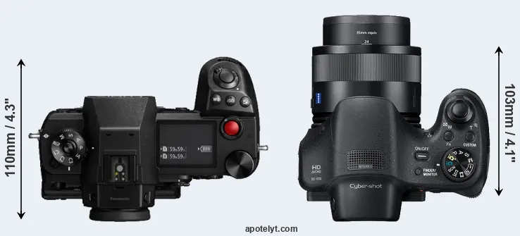 Compare S1H versus HX350 top