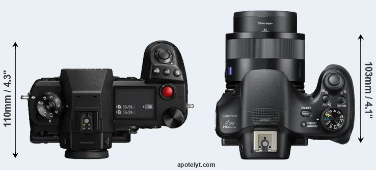 Compare S1H versus HX400V top