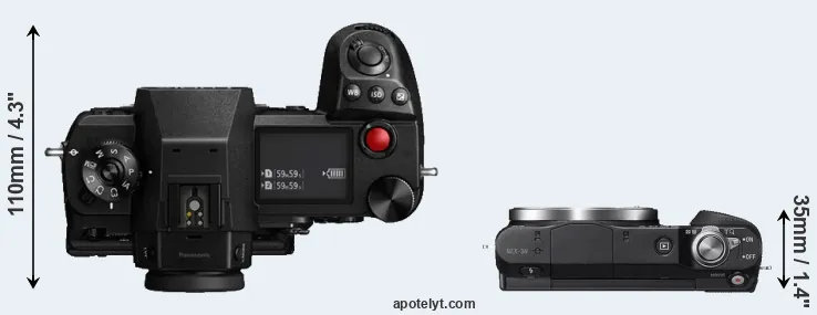 Compare S1H versus NEX-3N top