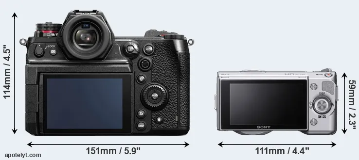 Comparison S1H or NEX-5 rear