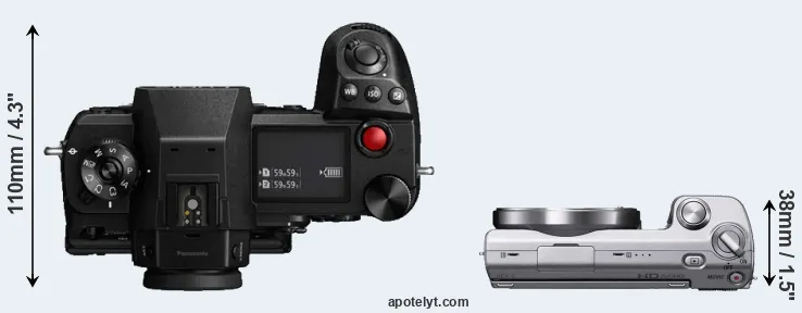 Compare S1H versus NEX-5 top