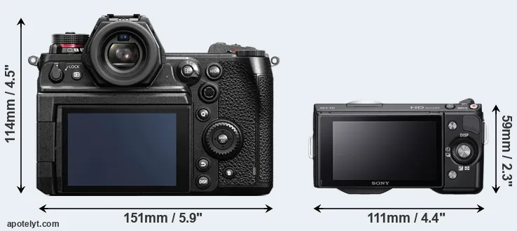 Comparison S1H or NEX-5N rear